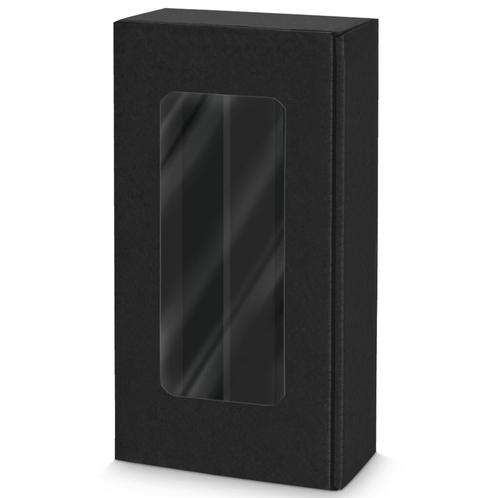 2er Weinkarton Passepartout Kraftpapier schwarz 2er Weinkarton Passepartout Kraftpapier schwarz