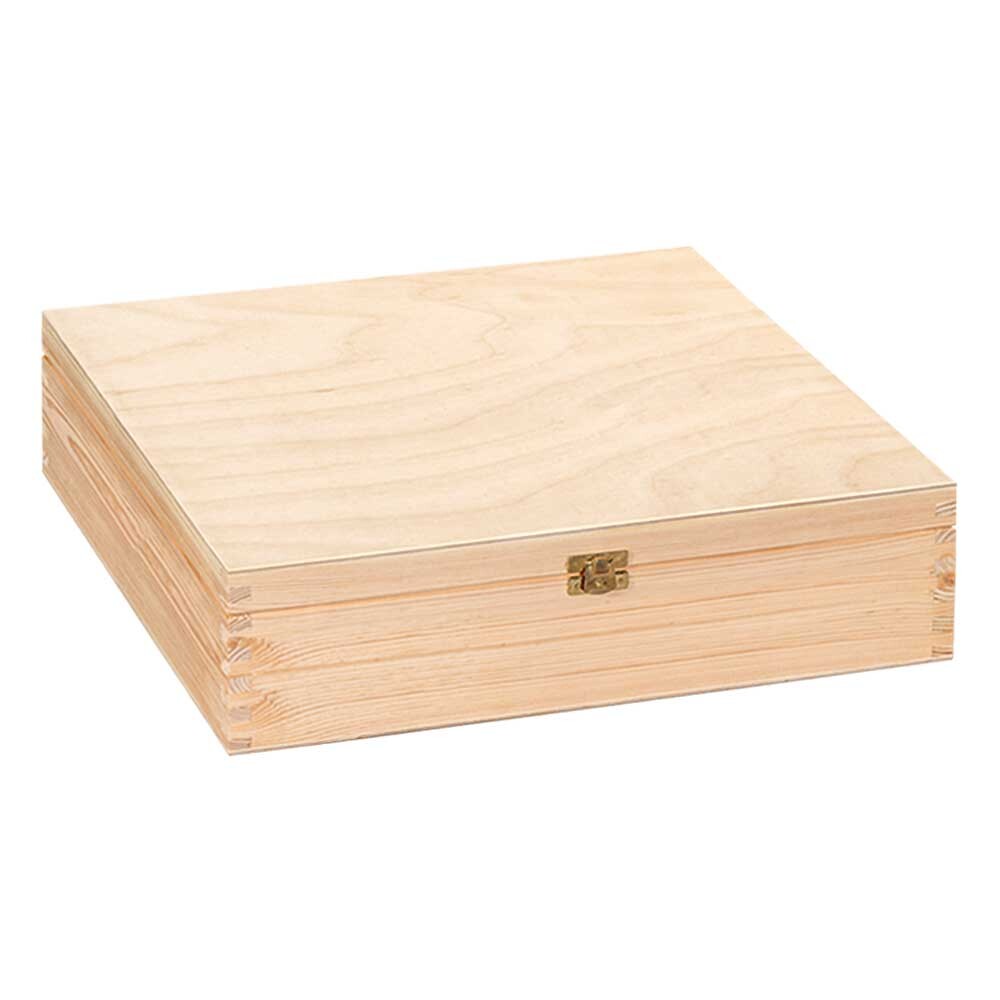 3er Holzkiste Naturfarben mit Scharnierdeckel 3er Holzkiste Naturfarben mit Scharnierdeckel