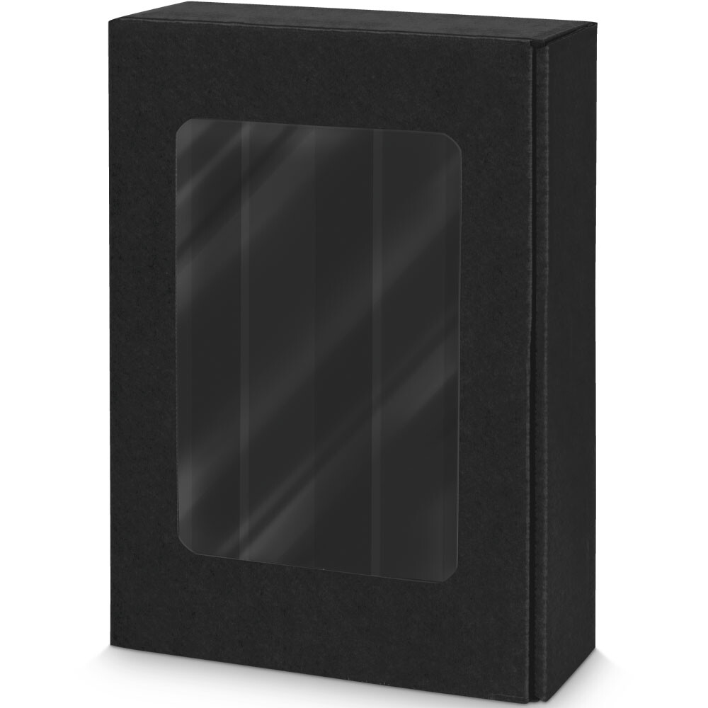 3er Weinkarton Passepartout Kraftpapier schwarz 3er Weinkarton Passepartout Kraftpapier schwarz