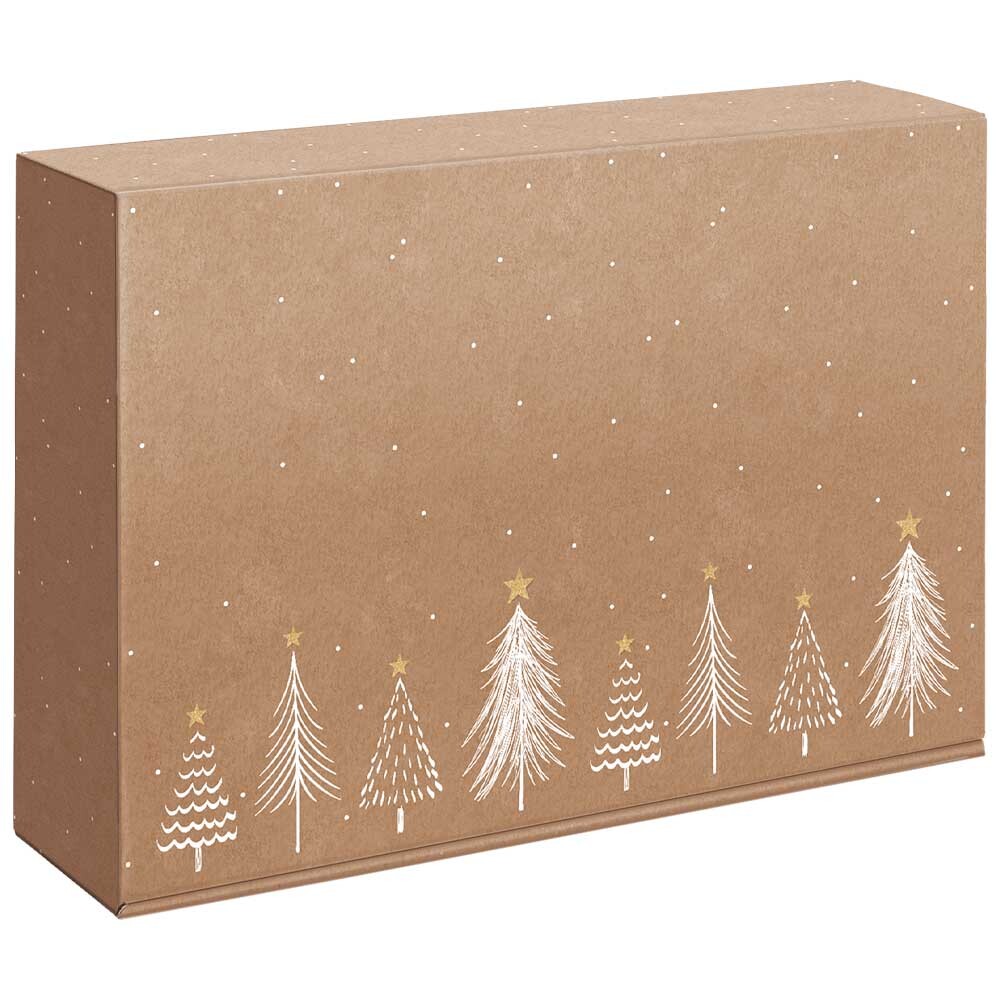 3er Weinkarton quer Modern Christmas