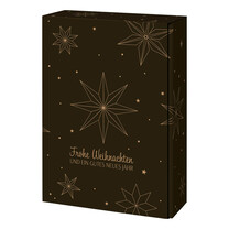3er Weinkarton Weihnachtssterne schwarz 3er Weinkarton Weihnachtssterne schwarz