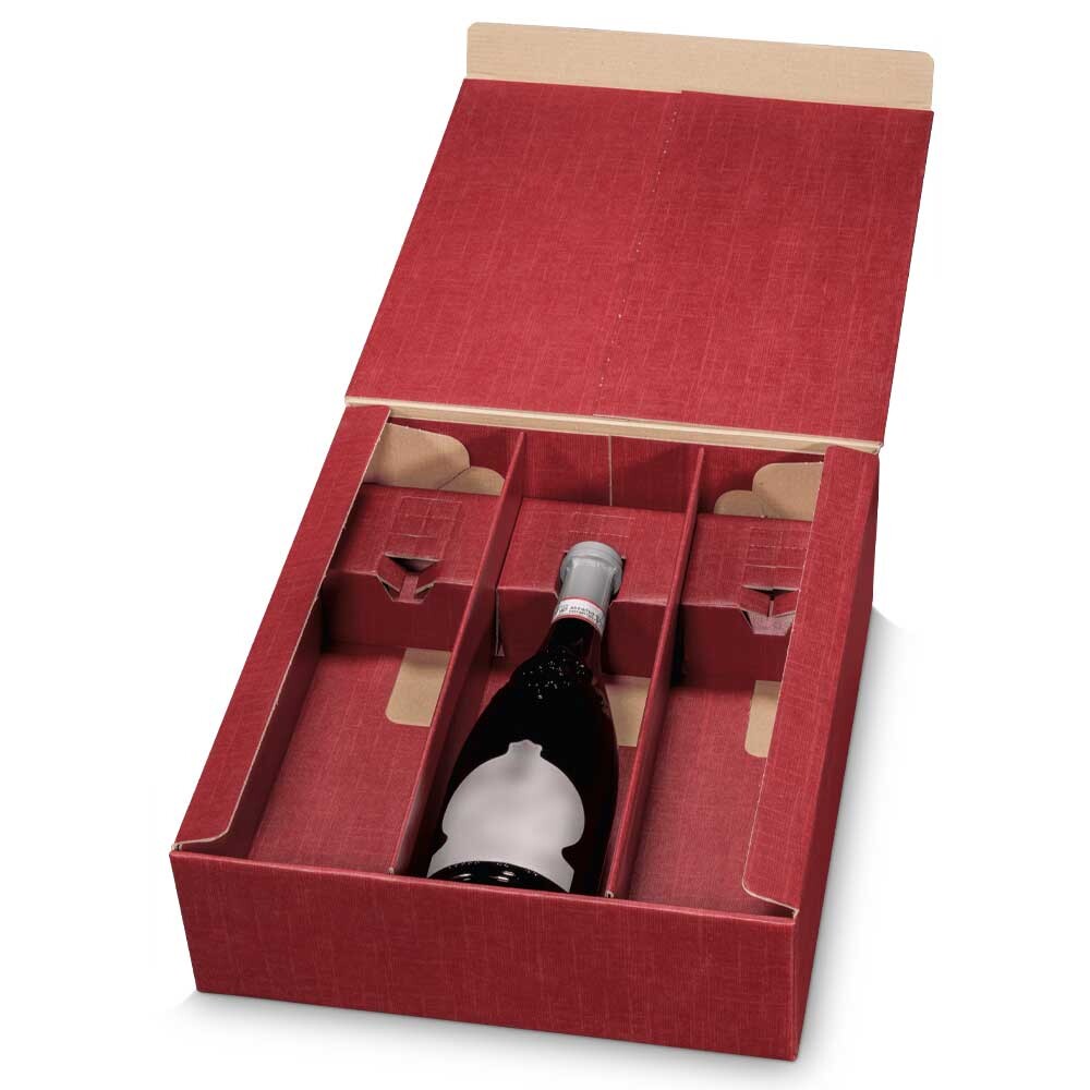 3er Weinkarton Seta XXL für breite Flaschen 3er Weinkarton Seta XXL für breite Flaschen