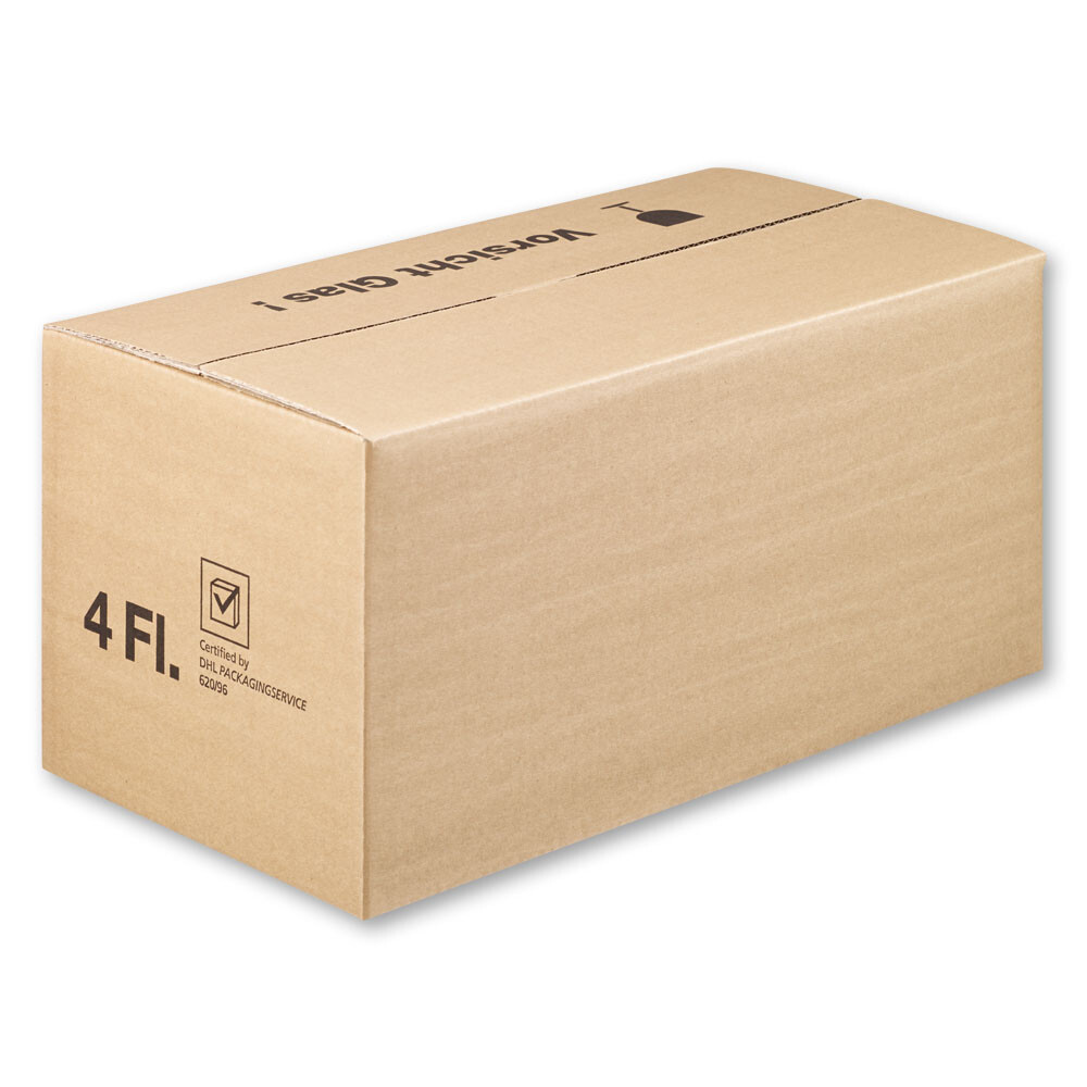 4er Flaschen Versandkarton liegend "DU LOG