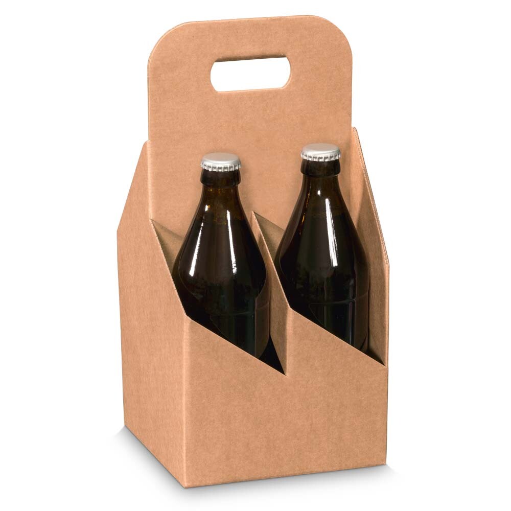 4er Flaschenträger für Bier und Saft natur 4er Flaschenträger für Bier und Saft natur