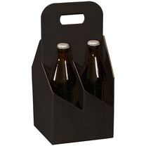 4er Flaschenträger für Bier und Saft schwarz 4er Flaschenträger für Bier und Saft schwarz