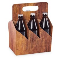 6er-Flaschenträger für Bier und Saft "Timber"