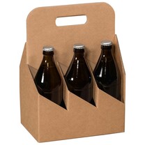 6er Flaschenträger für Bier und Saft natur 6er Flaschenträger für Bier und Saft natur