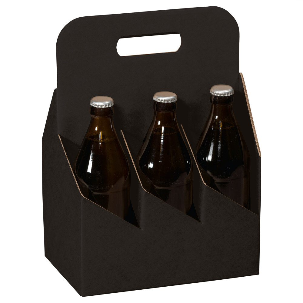 6er Flaschenträger für Bier und Saft schwarz 6er Flaschenträger für Bier und Saft schwarz