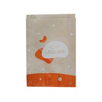 Bäckerfaltenbeutel braun echt lecker 17 - 5 x 23 cm Bäckerfaltenbeutel braun echt lecker 17 - 5 x 23 cm