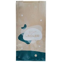 Bäckerfaltenbeutel braun echt lecker 23 - 11 x 45 cm Bäckerfaltenbeutel braun echt lecker 23 - 11 x 45 cm