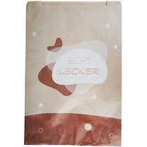 Bäckerfaltenbeutel braun echt lecker 30 - 11 x 45 cm Bäckerfaltenbeutel braun echt lecker 30 - 11 x 45 cm