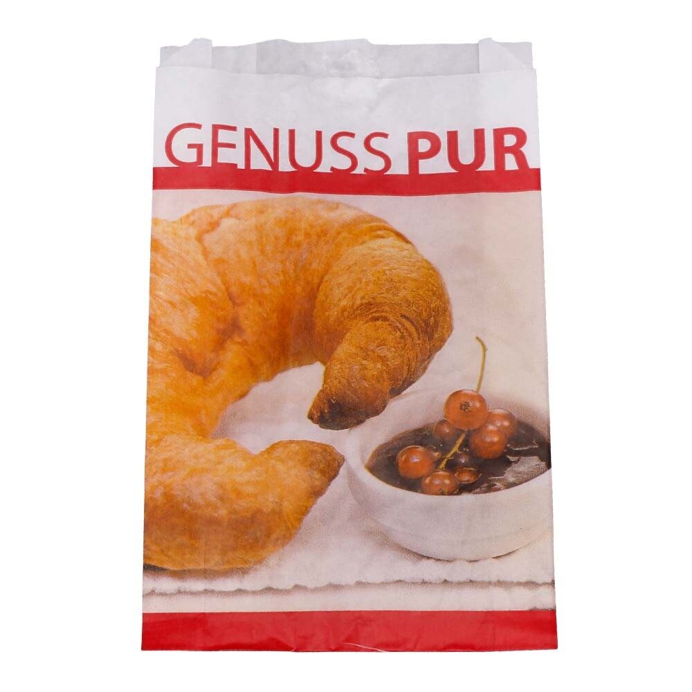 Bäckerfaltenbeutel - Genuss Pur Breite 17 Falte 5 Höhe 28 cm Bäckerfaltenbeutel - Genuss Pur Breite 17 Falte 5 Höhe 28 cm