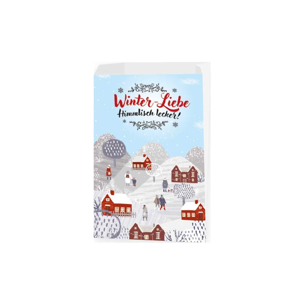 Bäckerfaltenbeutel Winter-Liebe 17 5 x 28 cm Bäckerfaltenbeutel Winter-Liebe 17 5 x 28 cm