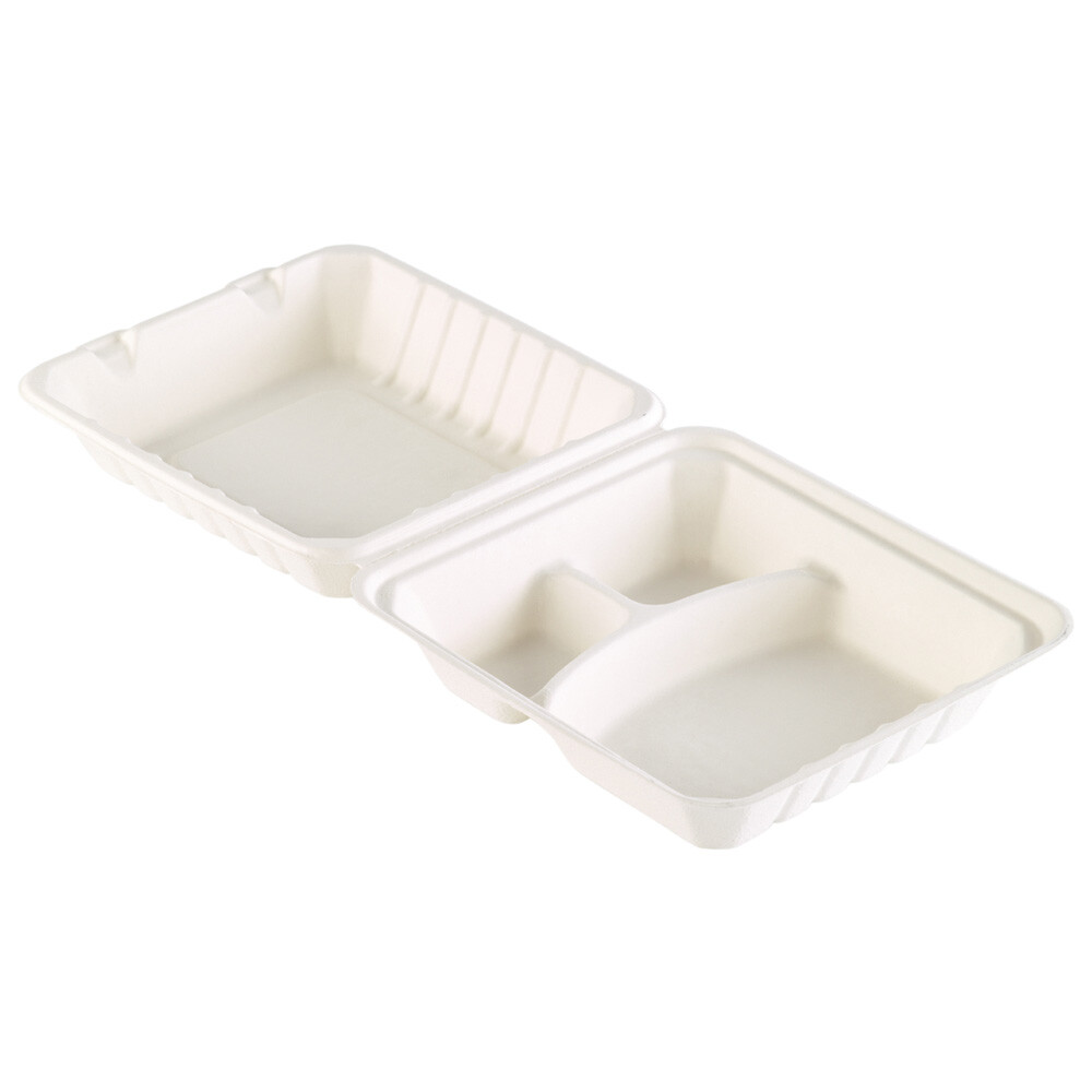 Bagasse-Boxen Menübox rechteckig 325 und 70 und 60 ml