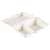 Bagasse-Boxen Menübox rechteckig 470 und 300 ml Bagasse-Boxen Menübox rechteckig 470 und 300 ml