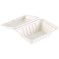 Bagasse-Boxen Menübox rechteckig 530 ml Bagasse-Boxen Menübox rechteckig 530 ml