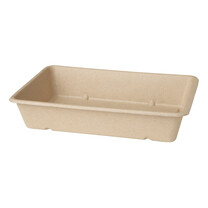 Bagasse - Schalen eckig Braun 1.200 ml