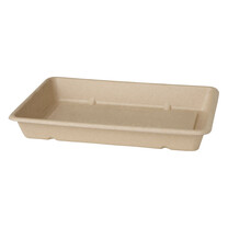 Bagasse - Schalen eckig Braun 850 ml