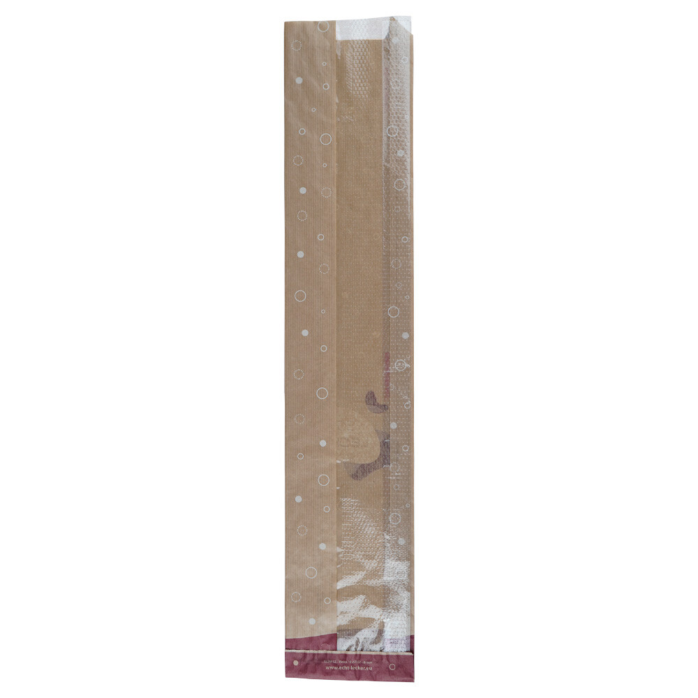 Baguette Sichtstreifenbeutel Echt Lecker braun