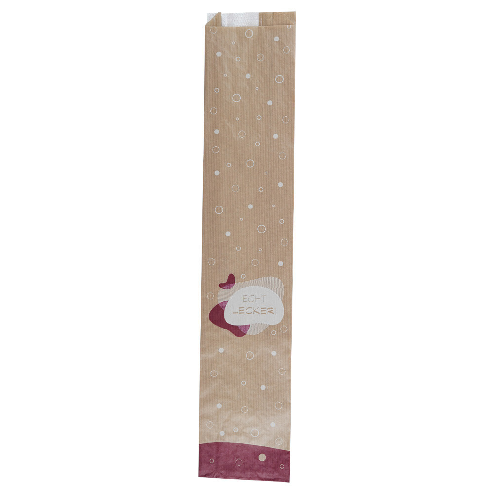 Baguette Sichtstreifenbeutel Echt Lecker braun
