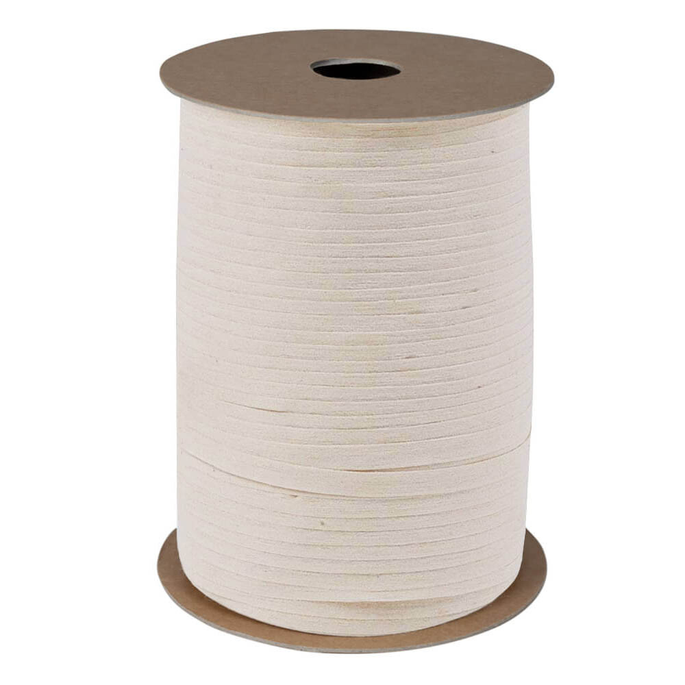 Baumwoll Ringelband creme mit Pappspule Baumwoll Ringelband creme mit Pappspule