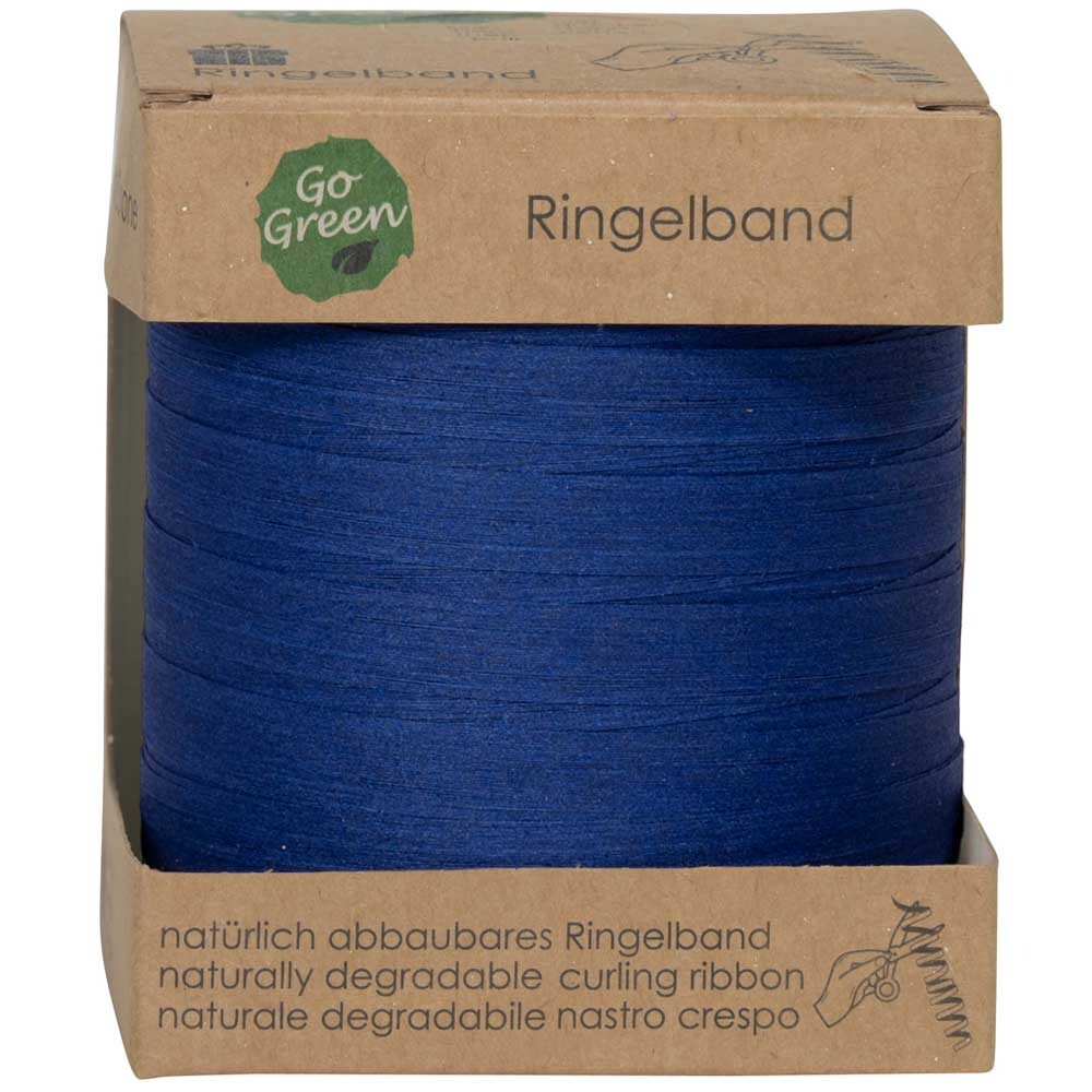 Baumwoll - Ringelband dunkelblau 5 mm