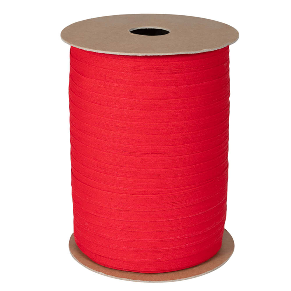 Baumwoll Ringelband rot mit Pappspule Baumwoll Ringelband rot mit Pappspule