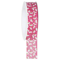 Baumwollband pink Margariten weiß Baumwollband pink Margariten weiß