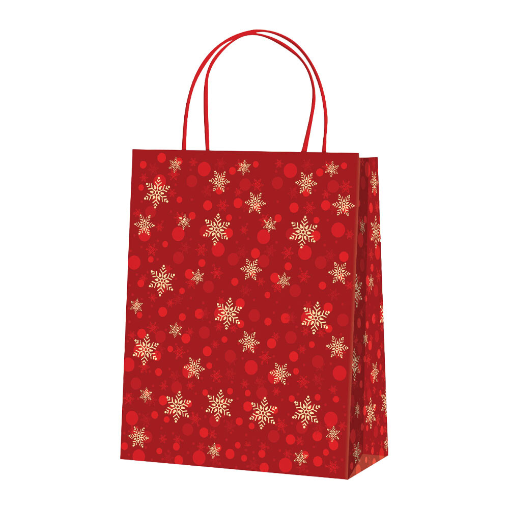 BB Geschenk-Tragetaschen rot Schneeflocken BB Geschenk-Tragetaschen rot Schneeflocken