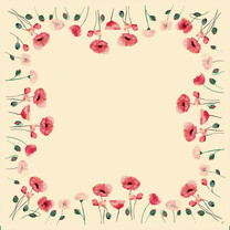 Bio Dunicel Mitteldecken 84 x 84 cm Motiv 20er Pack Poppy Charm