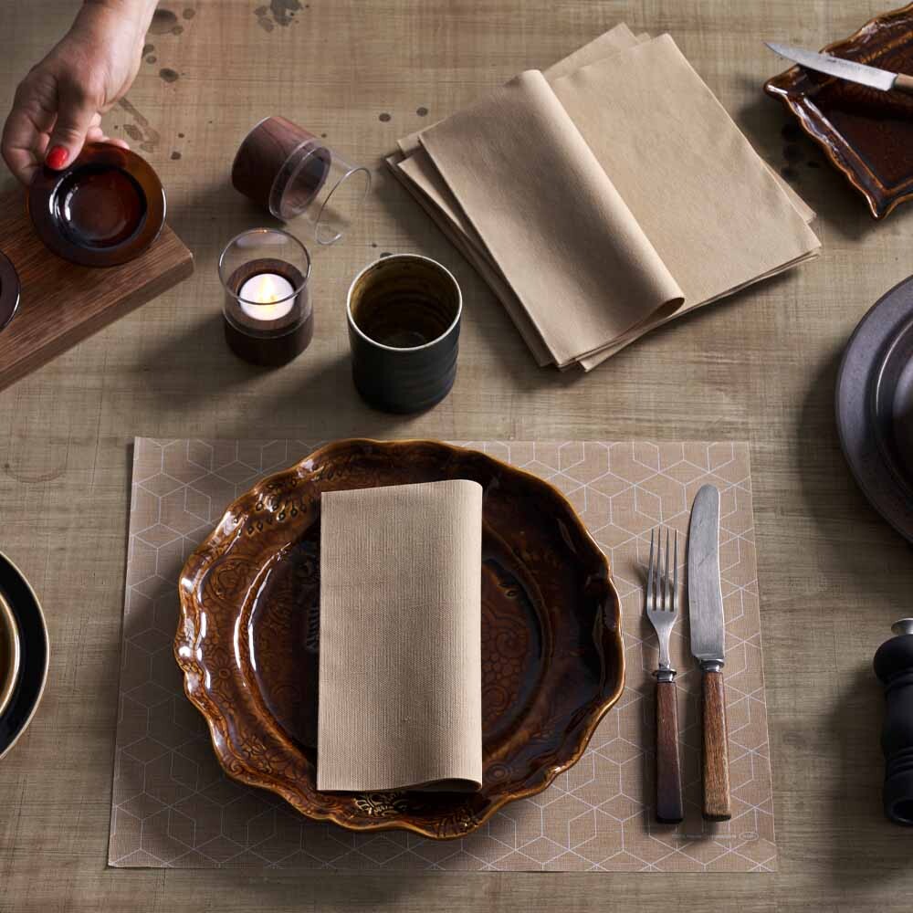 Bio Dunisoft-Servietten - 40 x 40 cm 1-4 Falz natural brown
