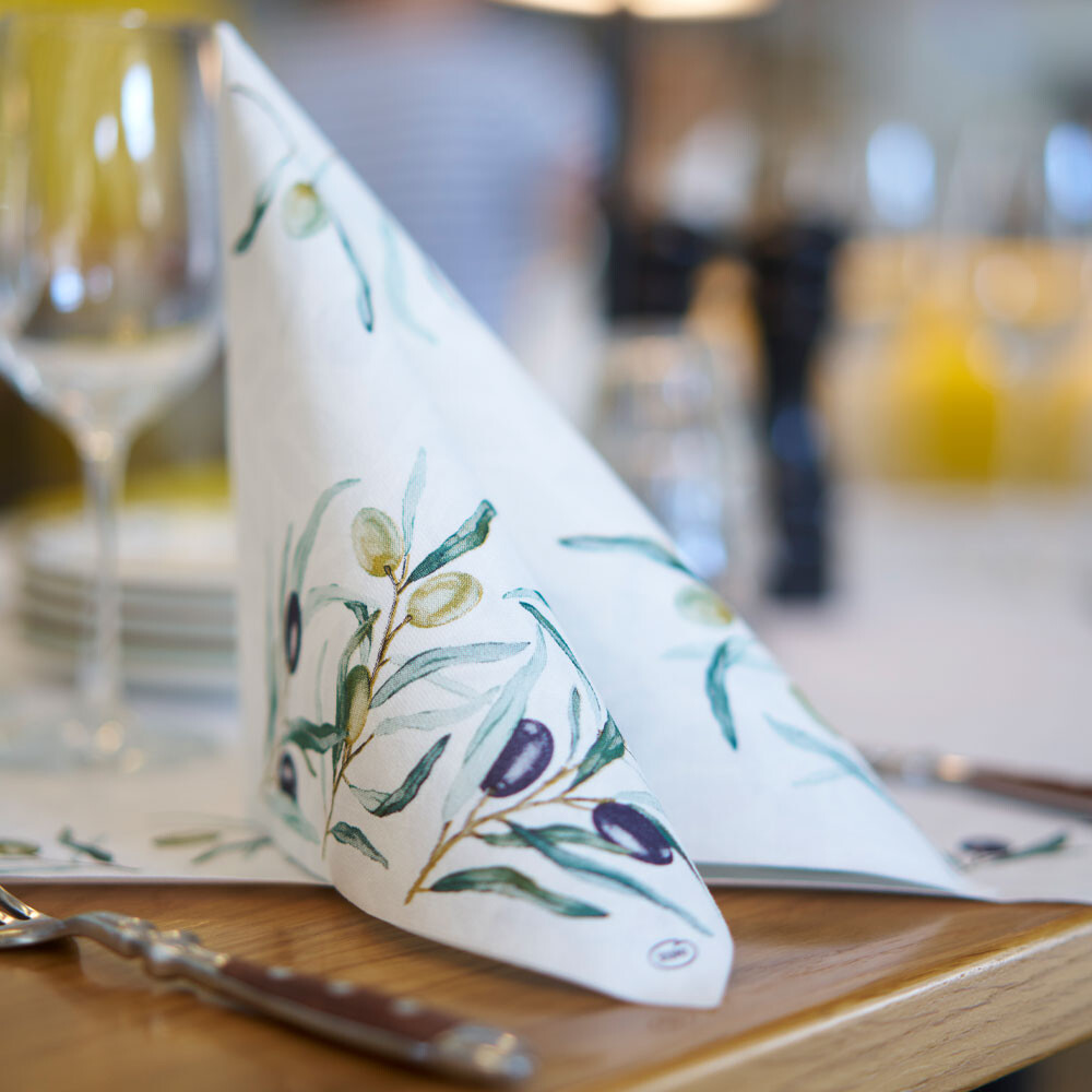 Bio Dunisoft-Servietten - 40 x 40 cm 14 Olive Garden Bio Dunisoft-Servietten - 40 x 40 cm 14 Olive Garden