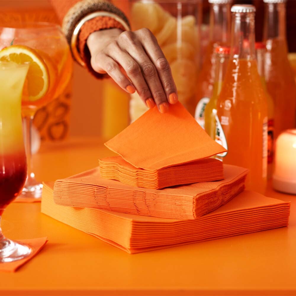 Bio Dunisoft-Servietten - 40 x 40 cm 1-4 Falz Sun Orange Bio Dunisoft-Servietten - 40 x 40 cm 1-4 Falz Sun Orange