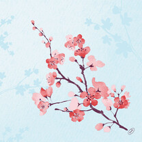 Bio Dunisoft - Servietten - 40 x 40 cm Cherry Breeze blue Bio Dunisoft - Servietten - 40 x 40 cm Cherry Breeze blue
