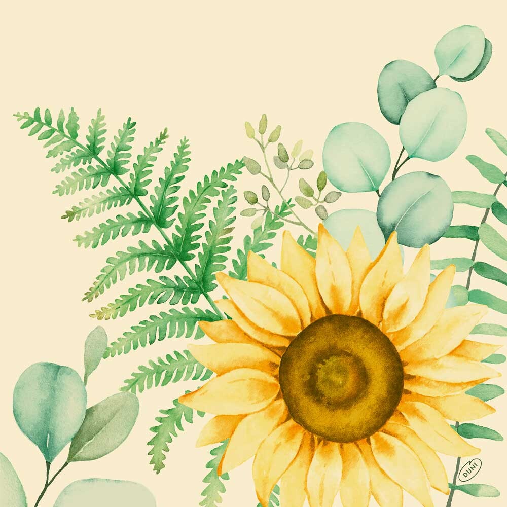 Bio Dunisoft - Servietten - 40 x 40 cm Sunflower Dreams Bio Dunisoft - Servietten - 40 x 40 cm Sunflower Dreams