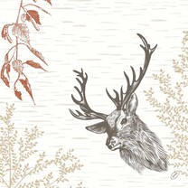 Bio Dunisoft - Servietten Herbst Wood + Deer Bio Dunisoft - Servietten Herbst Wood + Deer