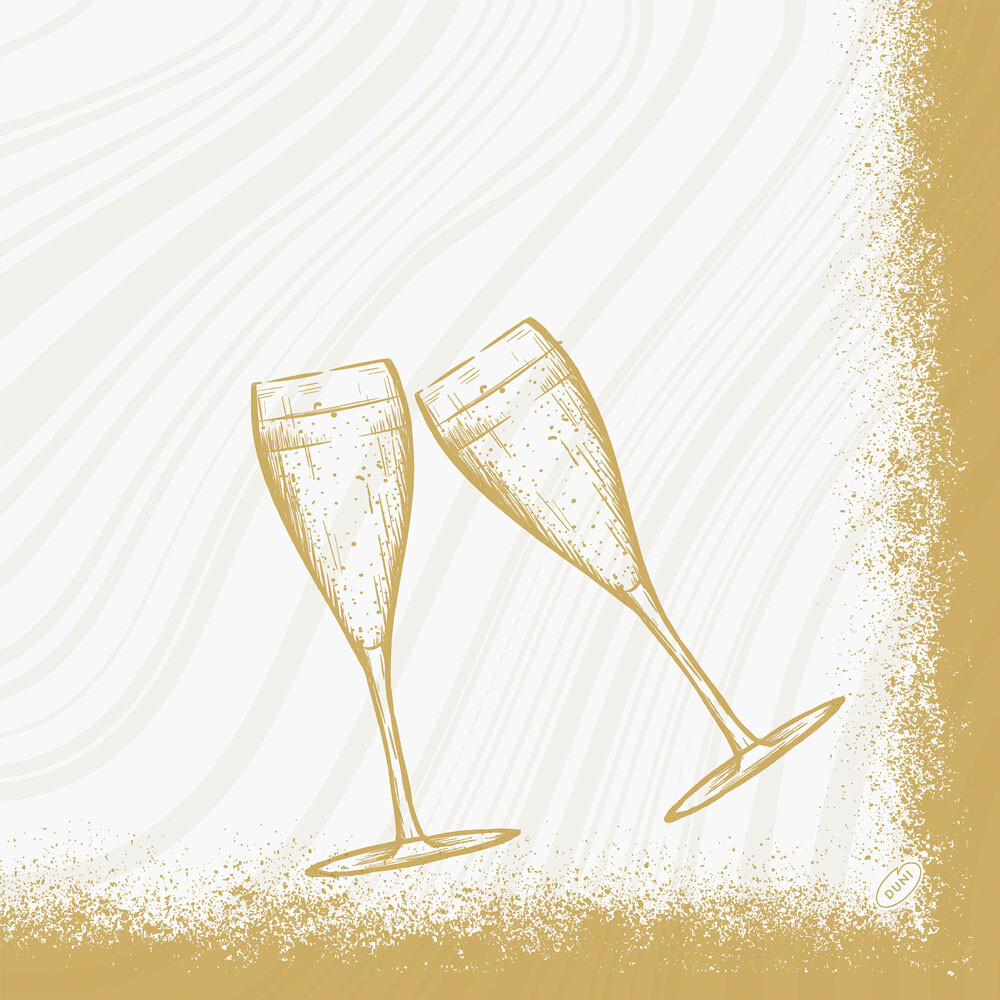 Bio Dunisoft-Servietten Sparkly Cheers White