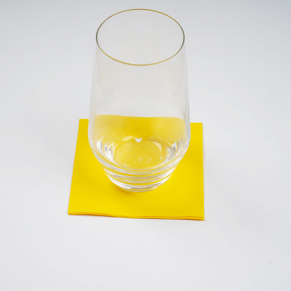 Cocktailservietten 24 x 24 cm 2-lagig gelb Cocktailservietten 24 x 24 cm 2-lagig gelb