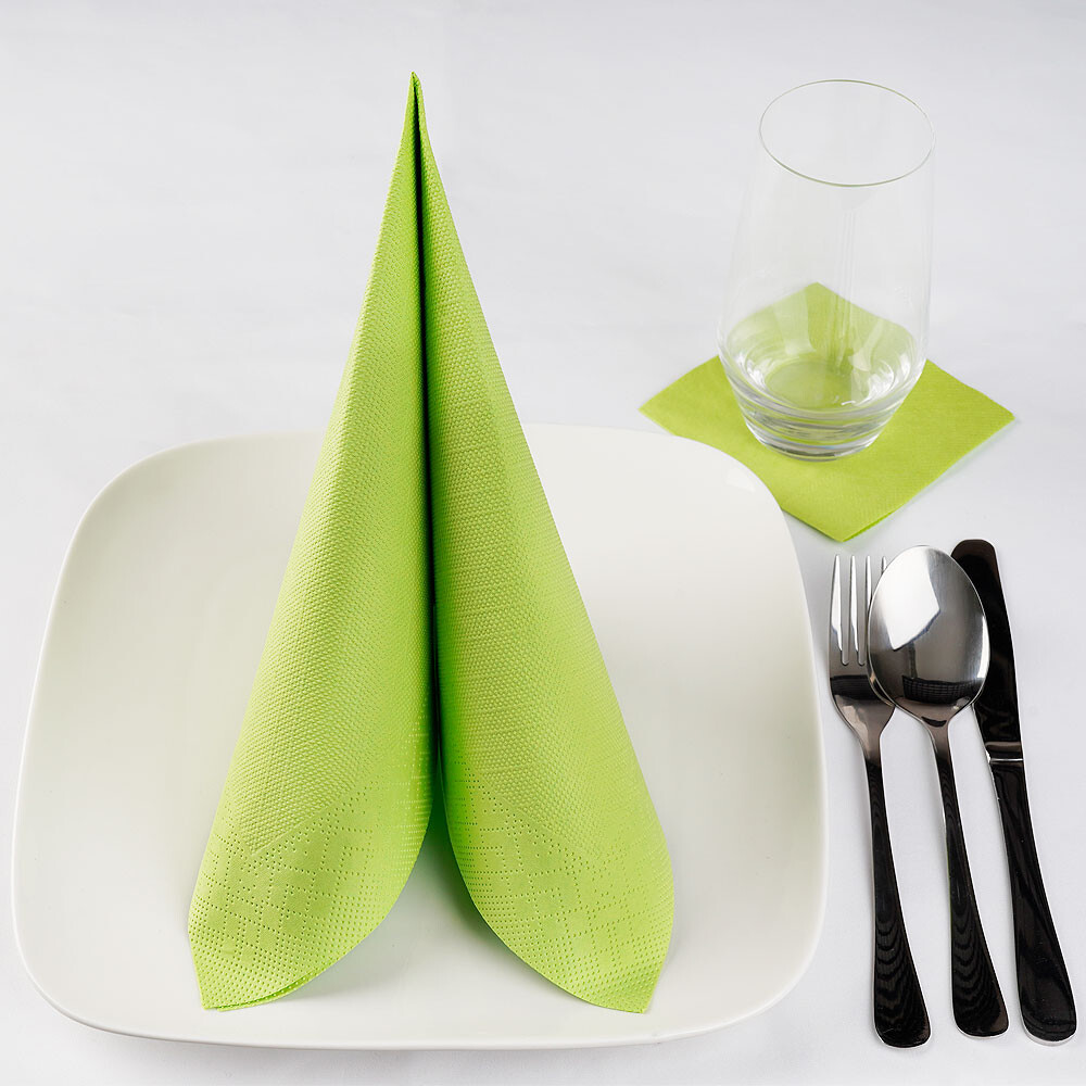 Cocktailservietten 24 x 24 cm 2-lagig kiwi Cocktailservietten 24 x 24 cm 2-lagig kiwi