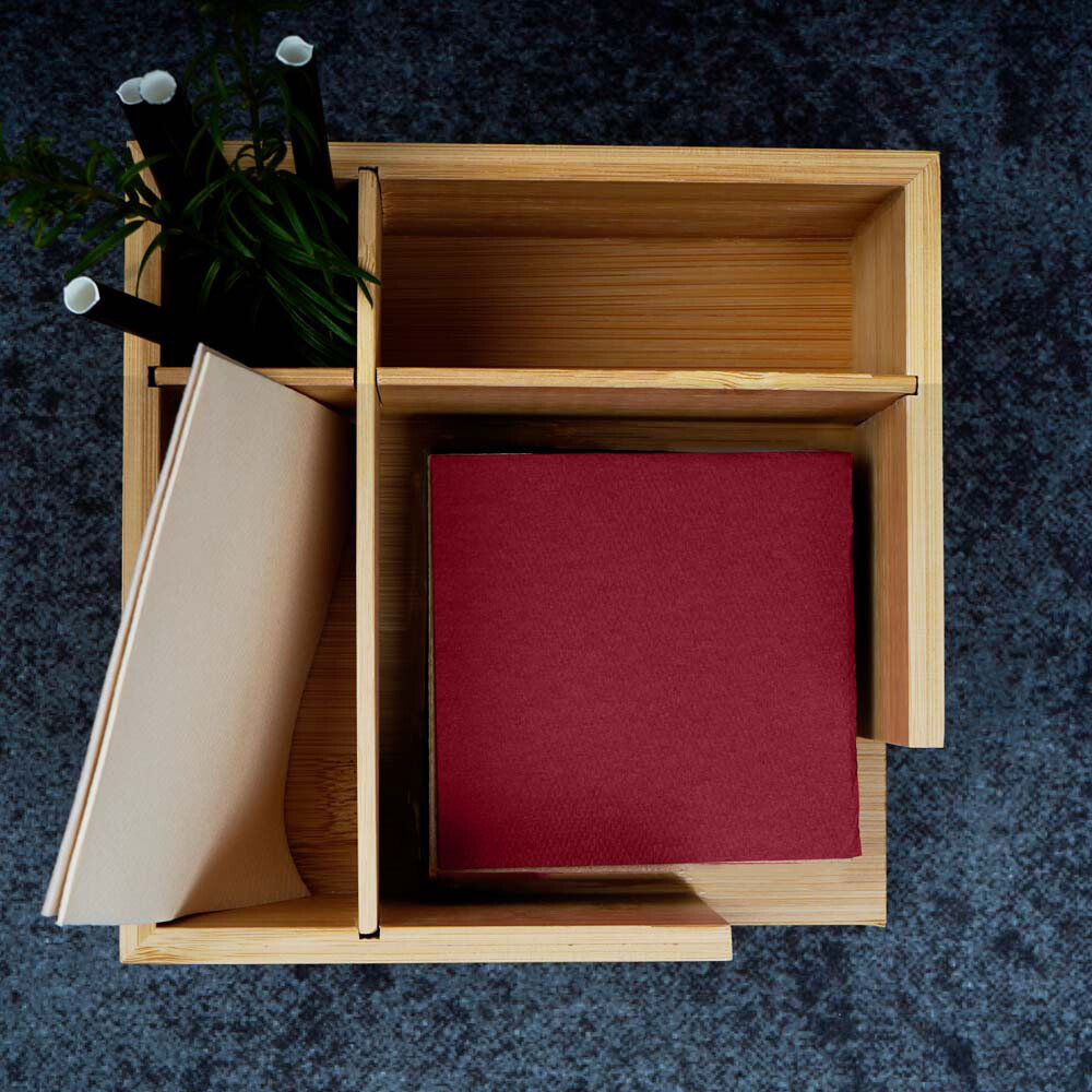 Cocktailservietten Soft 20 x 20 cm bordeaux