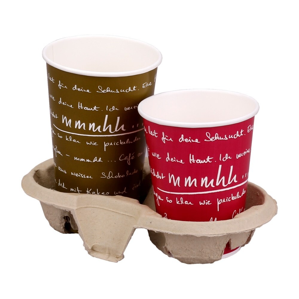 Cup Carrier aus Papierfaser für 2 Becher