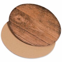 Dekoplatte Vintage/Holzoptik S - oval