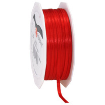 Doppelsatinband mit Webkante rot Doppelsatinband mit Webkante rot