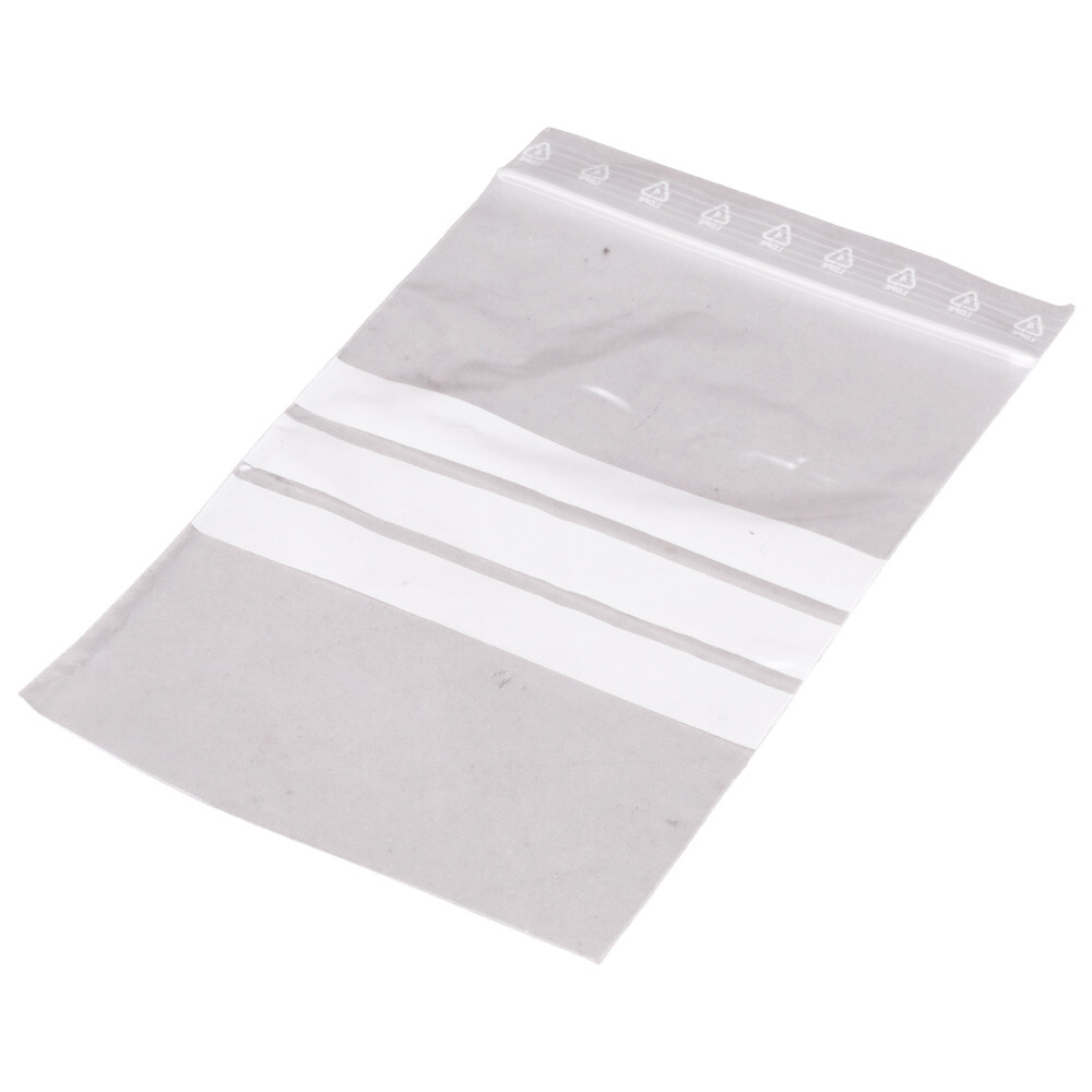 Druckverschlussbeutel mit Beschriftungsfeld 120 x 170 x 0.050 mm