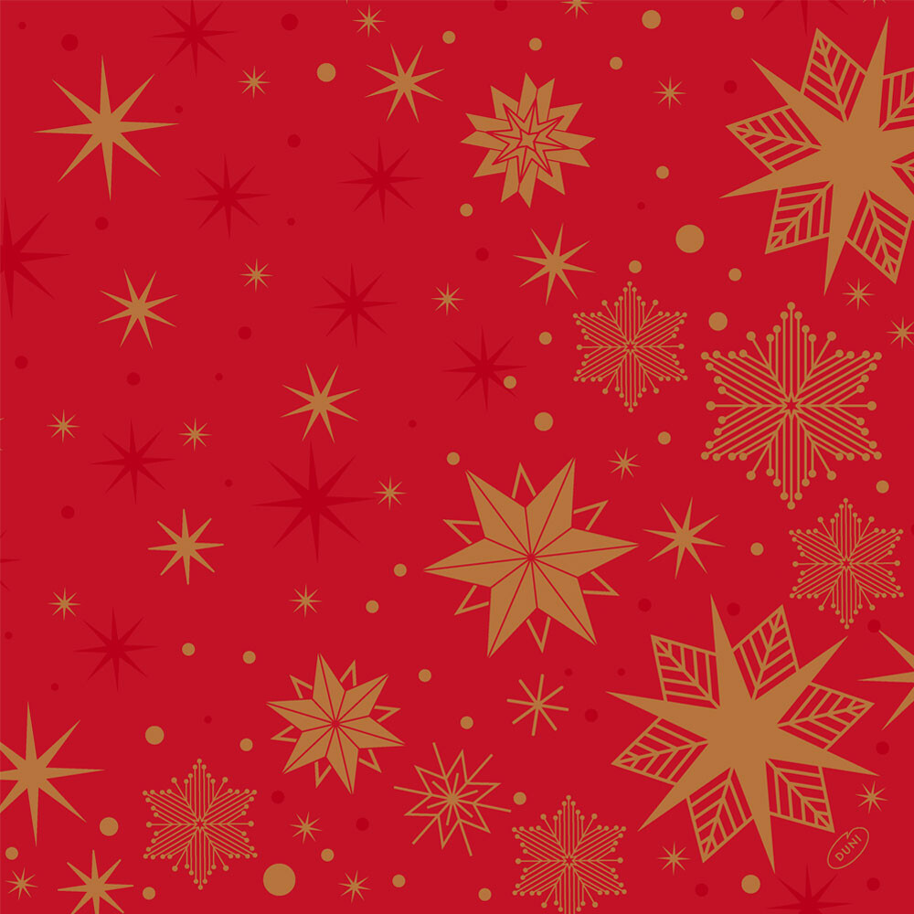 Duni Dunilin Servietten Stargazing Red 40 x 40 cm - Weihnachten