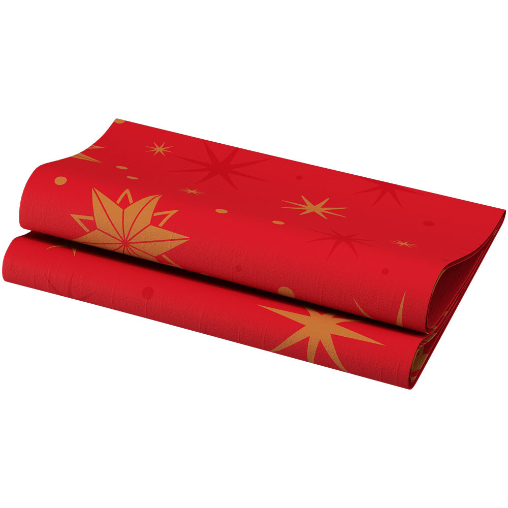 Duni Dunilin Servietten Stargazing Red 40 x 40 cm - Weihnachten