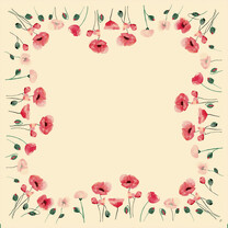 Duni Dunisilk Mitteldecken 84 x 84 cm Poppy Charm