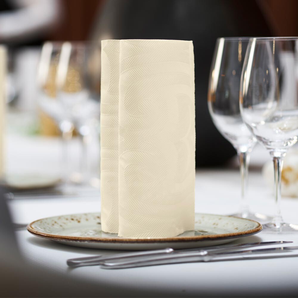 Duni Elegance-Servietten Lily Cream Duni Elegance-Servietten Lily Cream