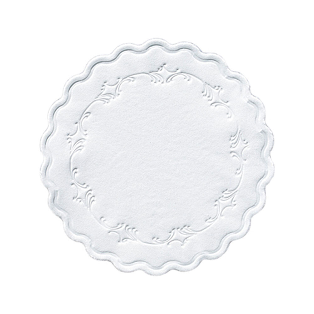 Duni Glasuntersetzer 9 cm Romanze Weiß Duni Glasuntersetzer 9 cm Romanze Weiß