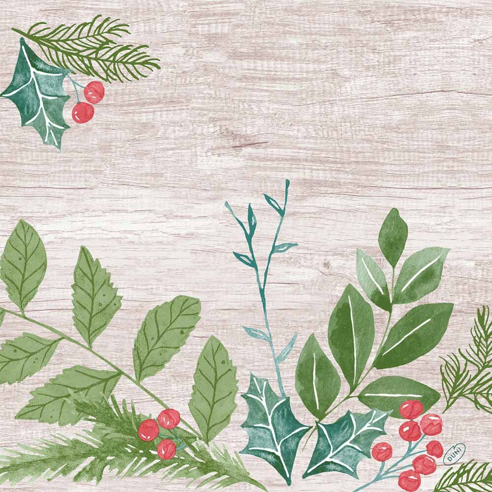 Duni Klassik-Servietten - 40 x 40 cm Winter Greenery